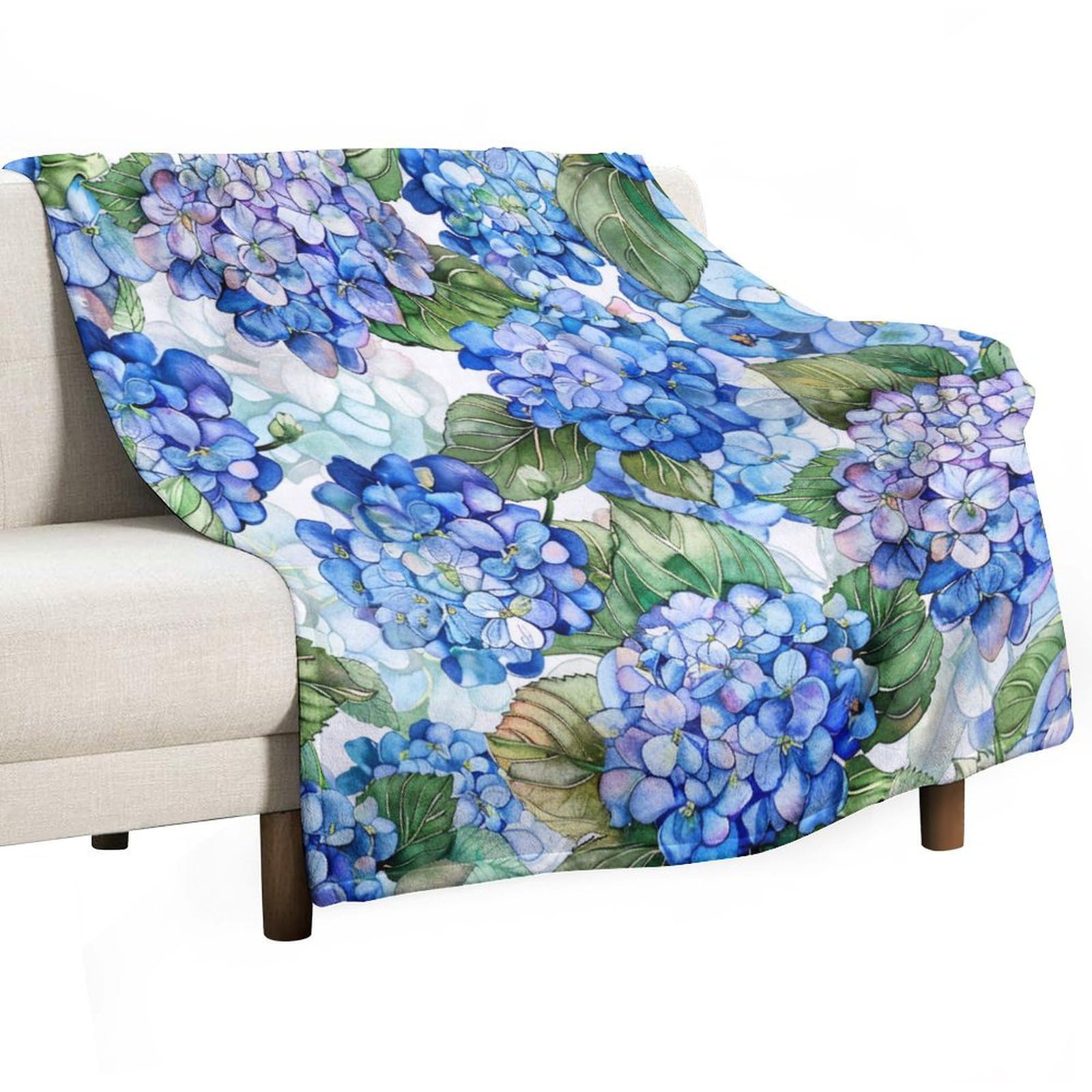 Amazon.com: Blue Hydrangea Flowers Blanket Blue Hydrangea